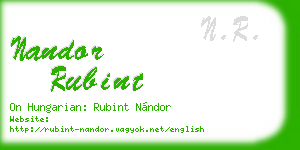 nandor rubint business card